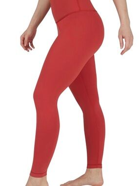 90 Degree By Reflex High-Waist Red Performance Leggings